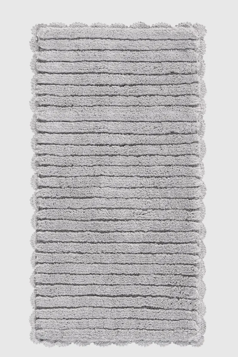 Arora Tekli %100 Pamuk Banyo Paspası 70x130 Cm Küllü Gri