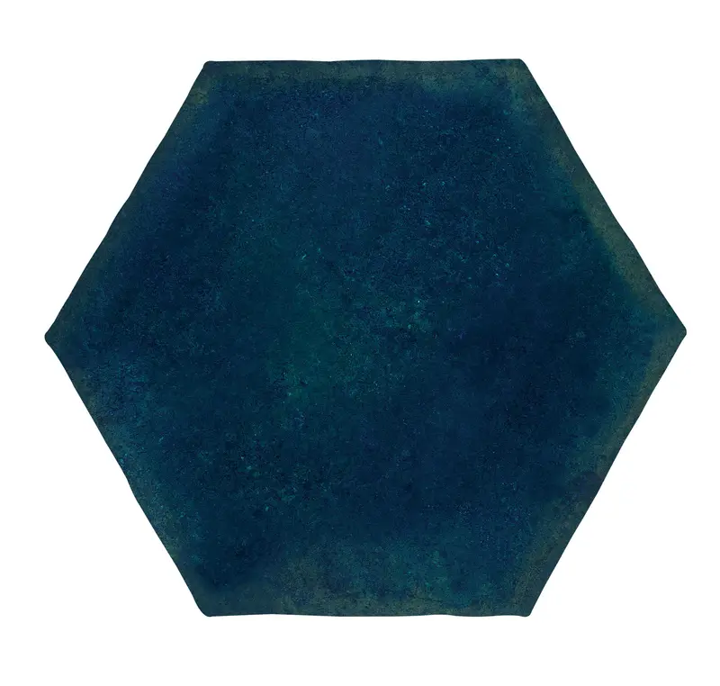 Art Mosaic Antic Hexagon 15x17 / 6" Navy Glossy Duvar Karosu