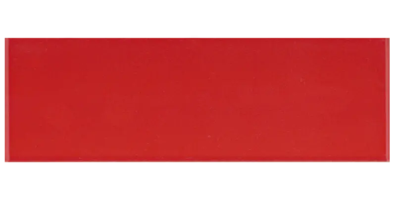 Art Mosaic Flat 10x40 / 4”x16” Red Glossy Duvar Karosu