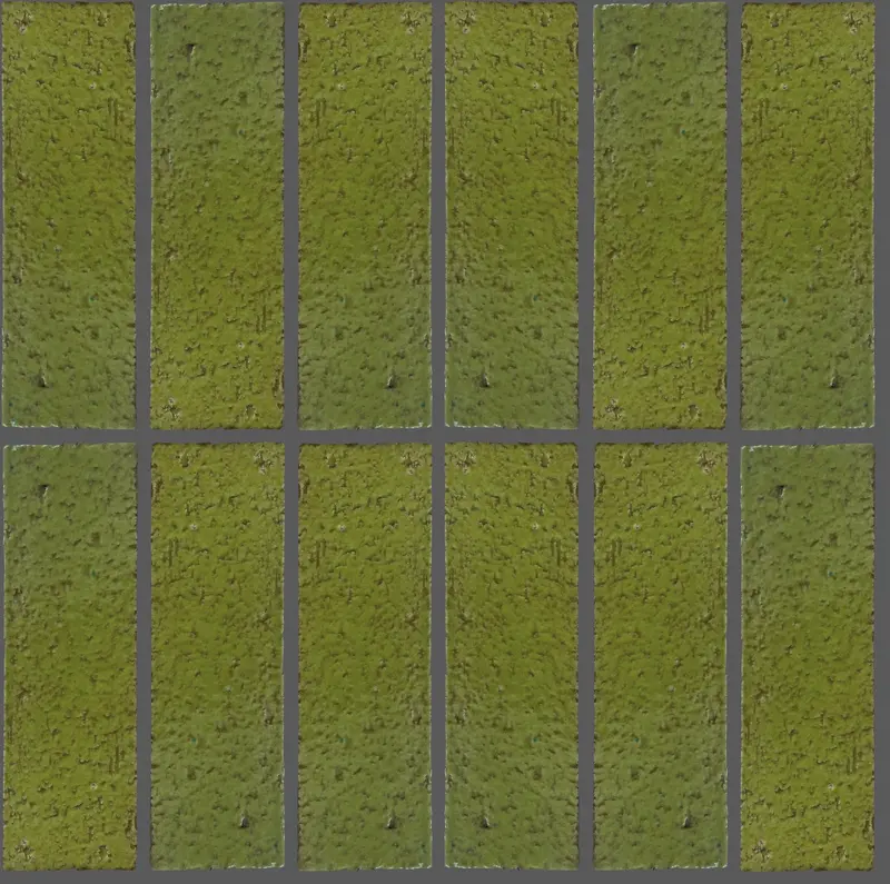Art Mosaic Forest Leaf 6,5x21,5 El Yapımı Terracotta Seramik
