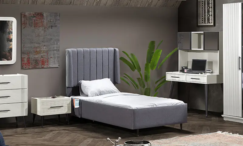 Asil Krem Genç Modern Karyola