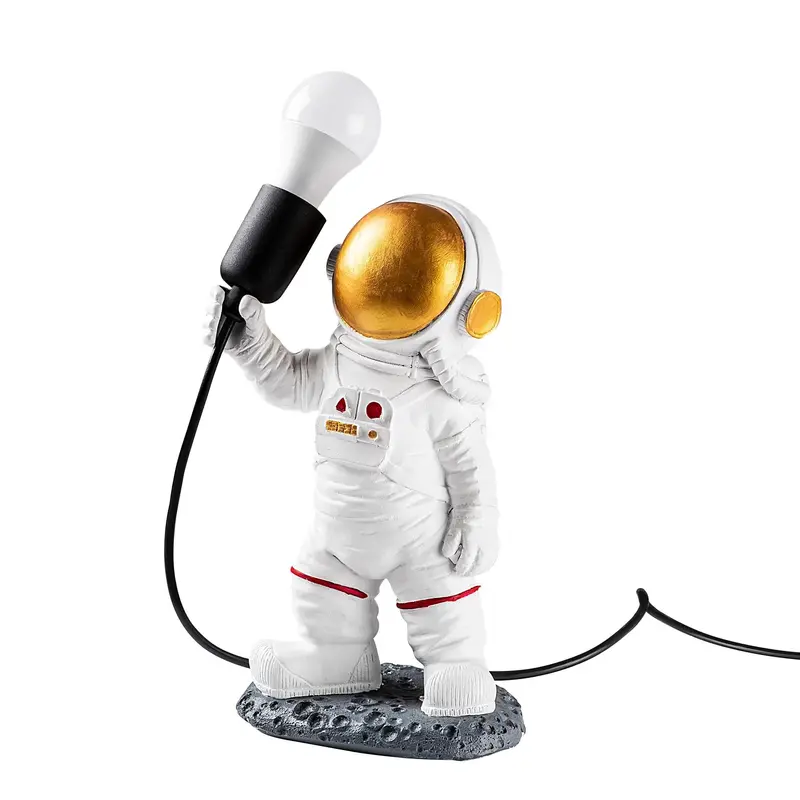Astronot Polyester Masa Lambası - Beyaz