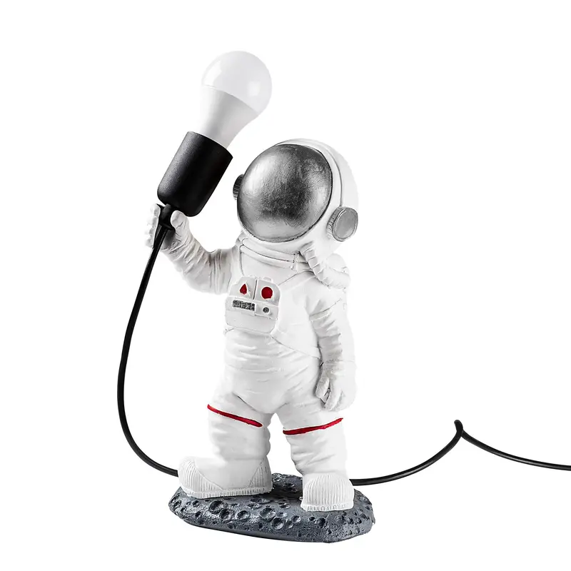 Astronot Polyester Masa Lambası - Gümüş Vizorlu