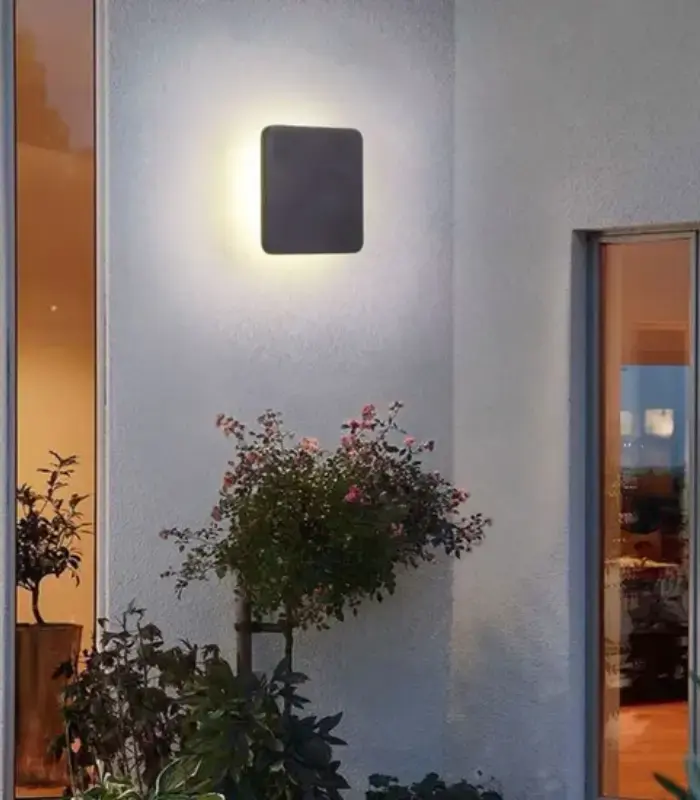 Atanur Suwall 33x33 cm 24W Kare Duvar Aplik IP65