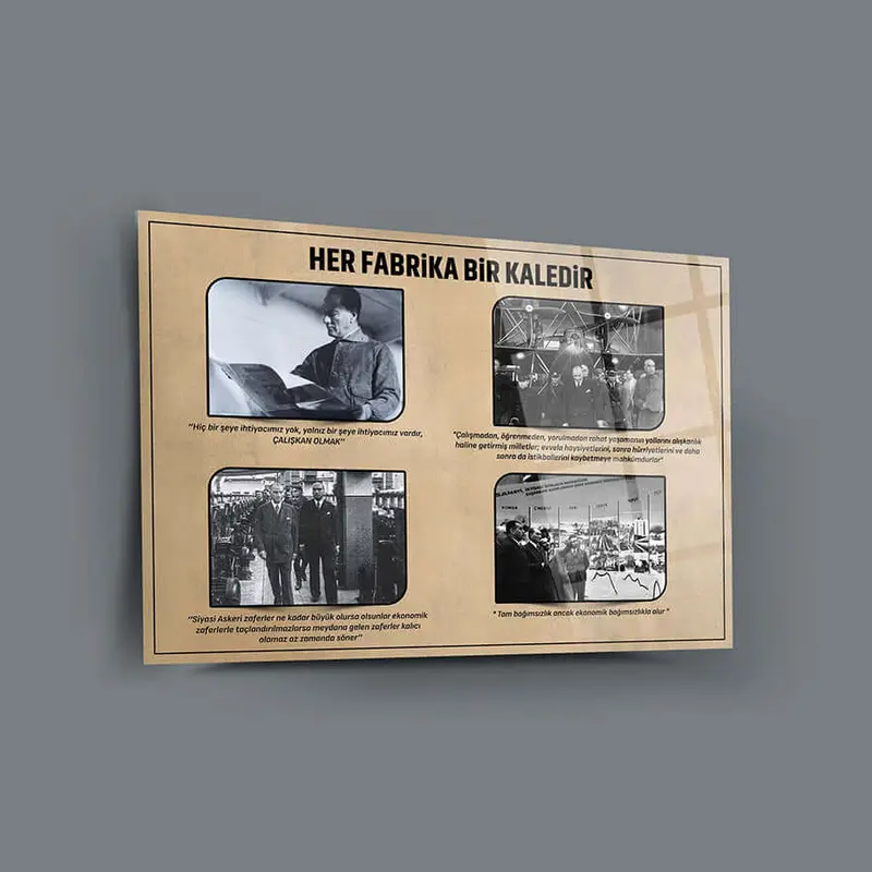 Atatürk 119 Cam Tablo