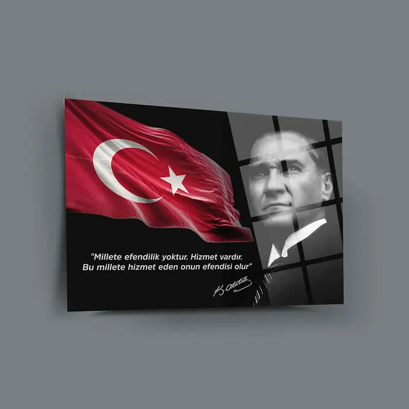 Atatürk 150 Cam Tablo