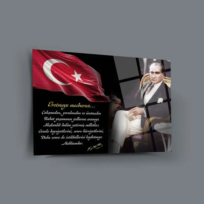 Atatürk 170 Cam Tablo