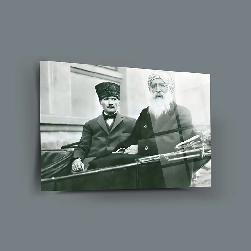 Atatürk 215 Cam Tablo (Dersim Milletvekili Diyap Ağa ile Ankara)