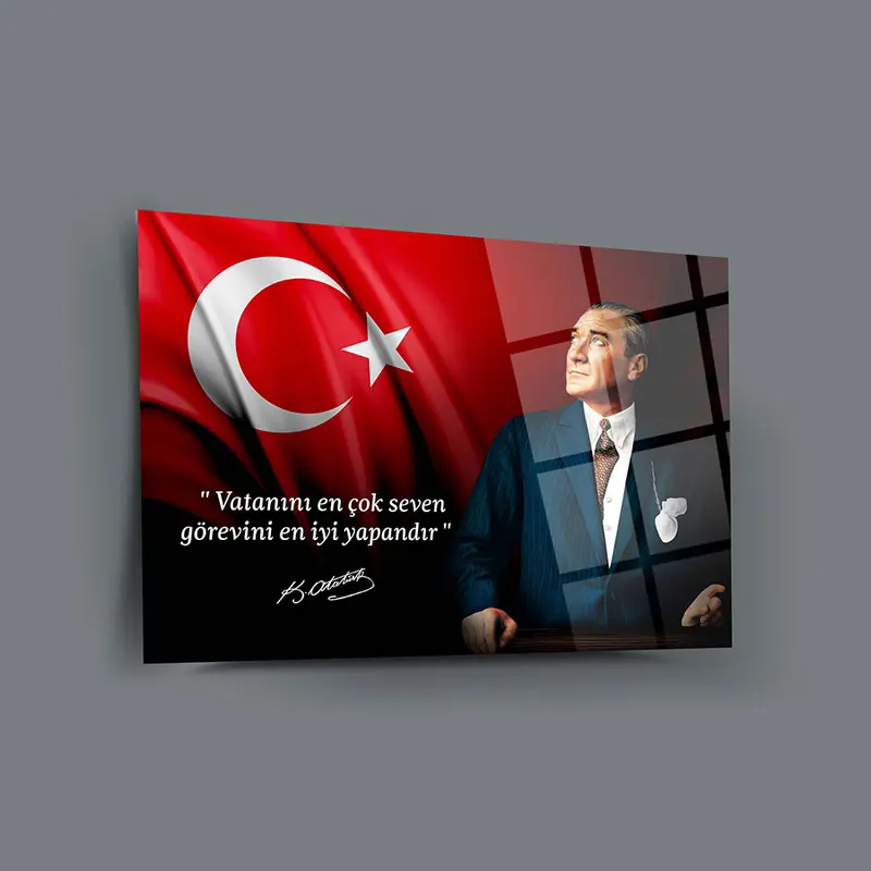 Atatürk 89 Cam Tablo
