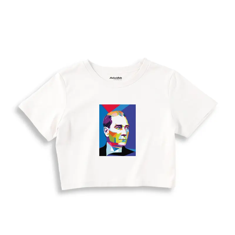 Atatürk Pop Art Crop Tişört