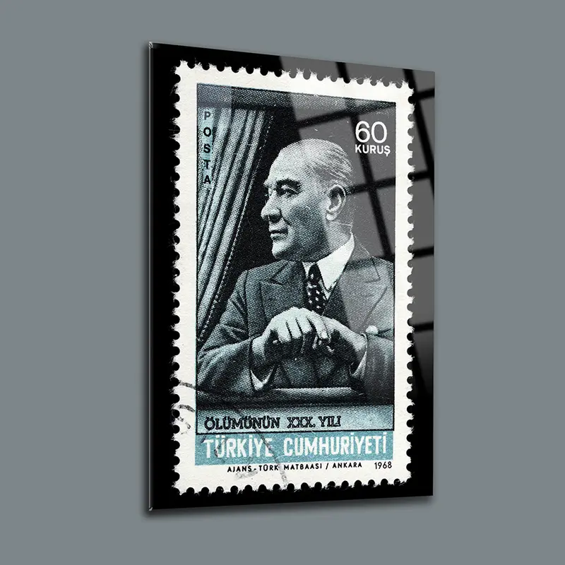 Atatürk Pulu Cam Tablo