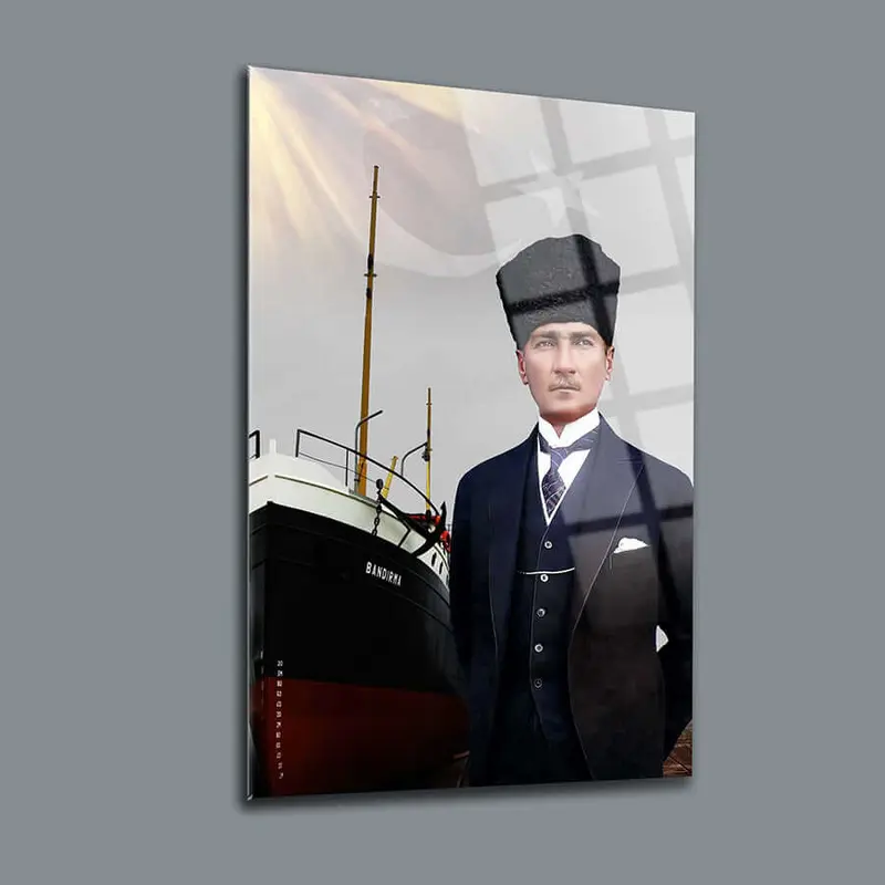Atatürk ve Bandırma Cam Tablo