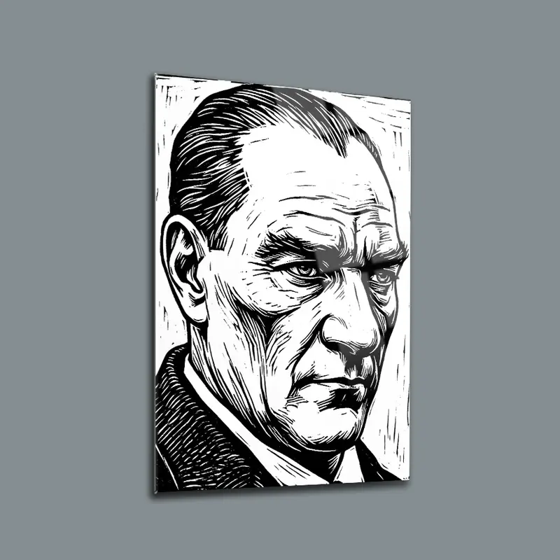 Atatürk YZ 324 Cam Tablo
