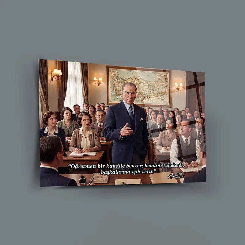 Atatürk YZ 349 Cam Tablo