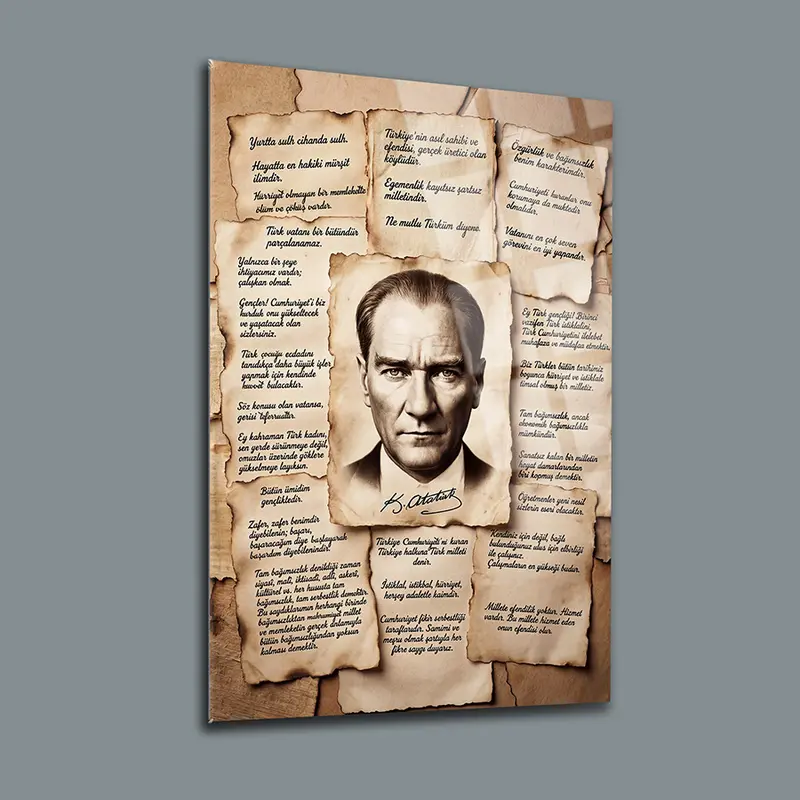 Atatürk YZ 362 Cam Tablo