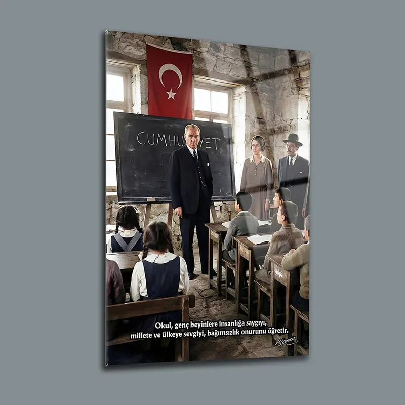 Atatürk YZ 376 Cam Tablo