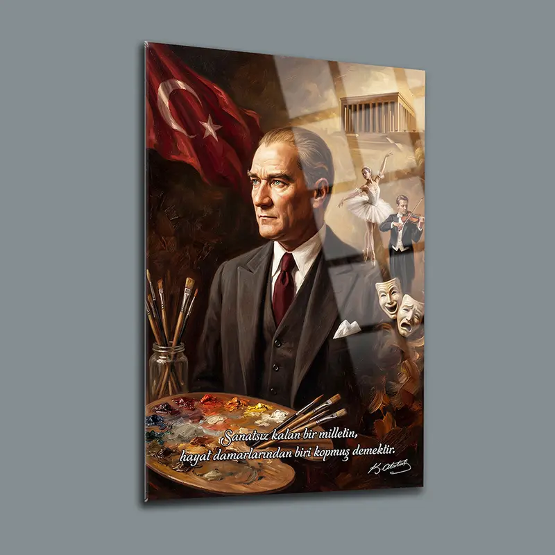 Atatürk YZ 444  Cam Tablo