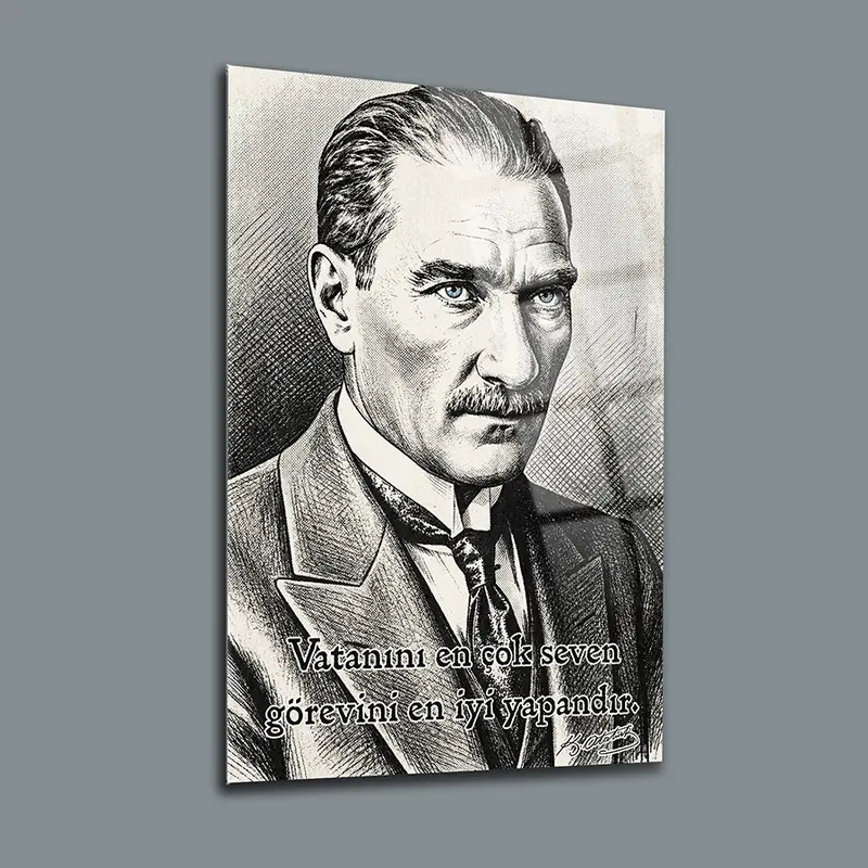 Atatürk YZ 449 Cam Tablo