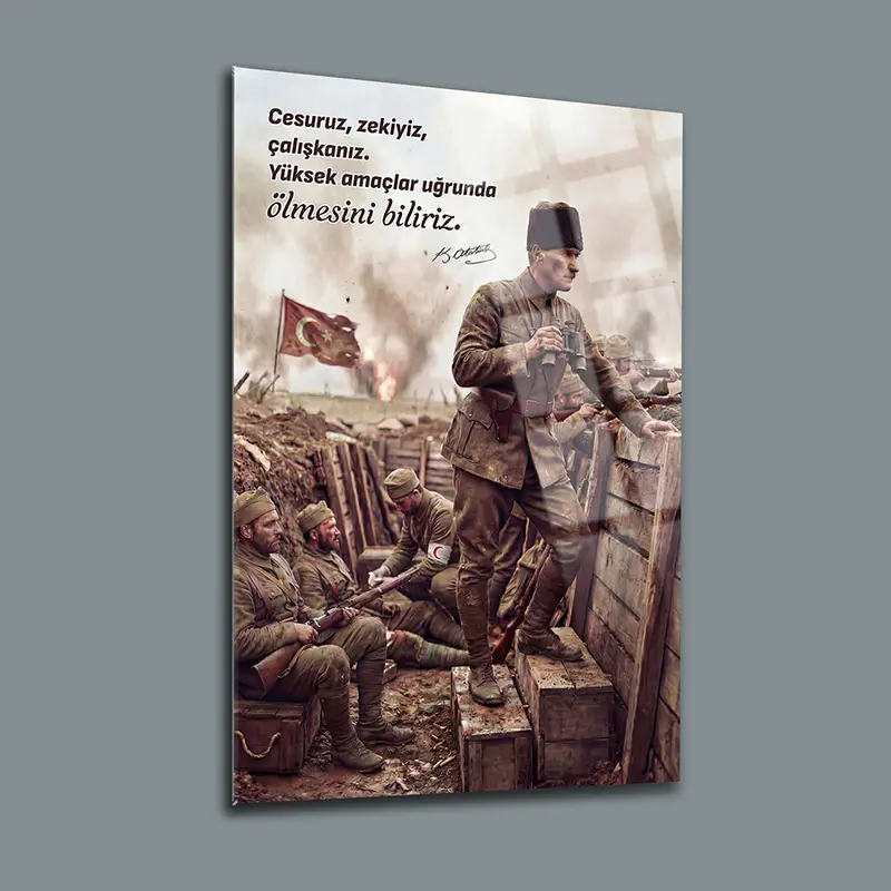 Atatürk YZ 486 Cam Tablo
