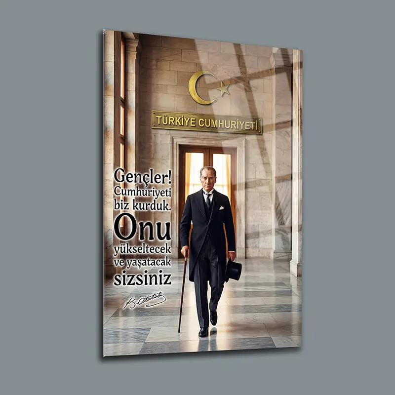 Atatürk YZ 493 Cam Tablo