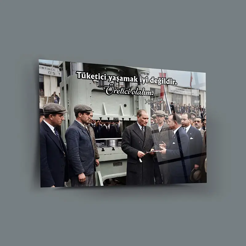 Atatürk YZ 505 Cam Tablo