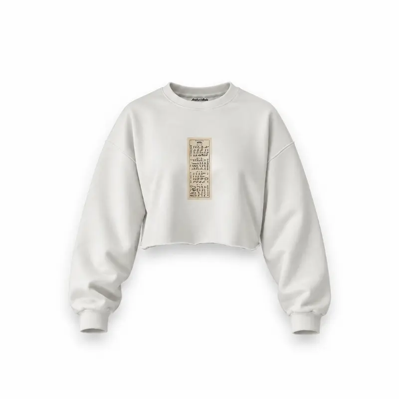 Avatar The Last Airbender Bending Scrolls Oversize Crop Sweatshirt
