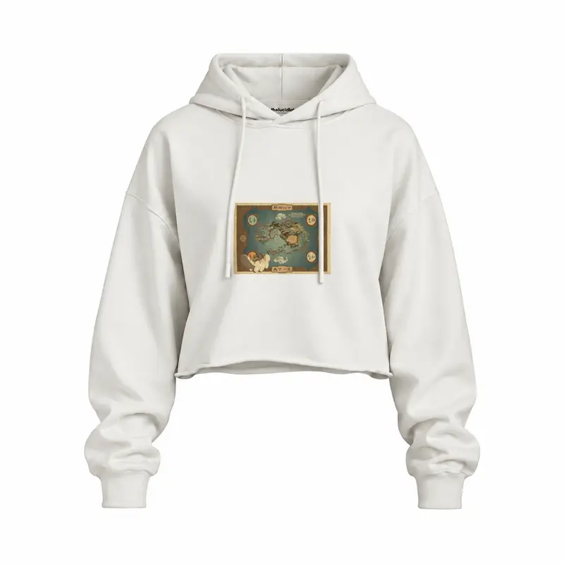 Avatar The Last Airbender Map Oversize Crop Hoodie