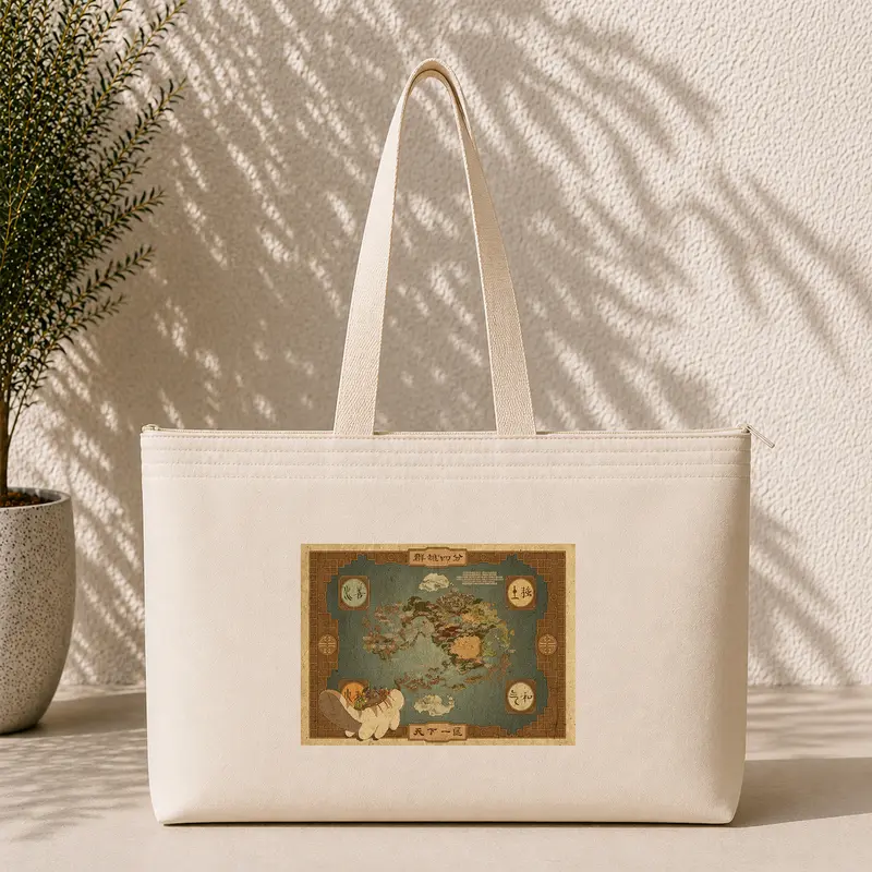 Avatar The Last Airbender Map Weekend Tote Bag