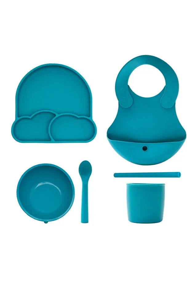 Babychefs 6 Parça Silikon Mama Seti Yeşil