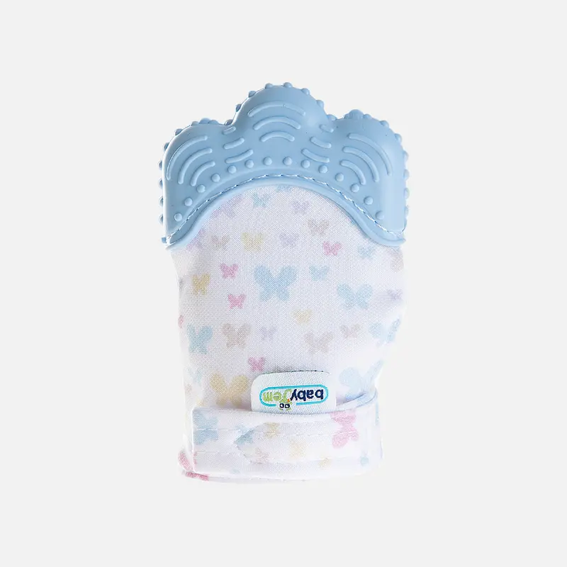 Babyjem Bebek Eldiven Diş Kaşıyıcı Mavi