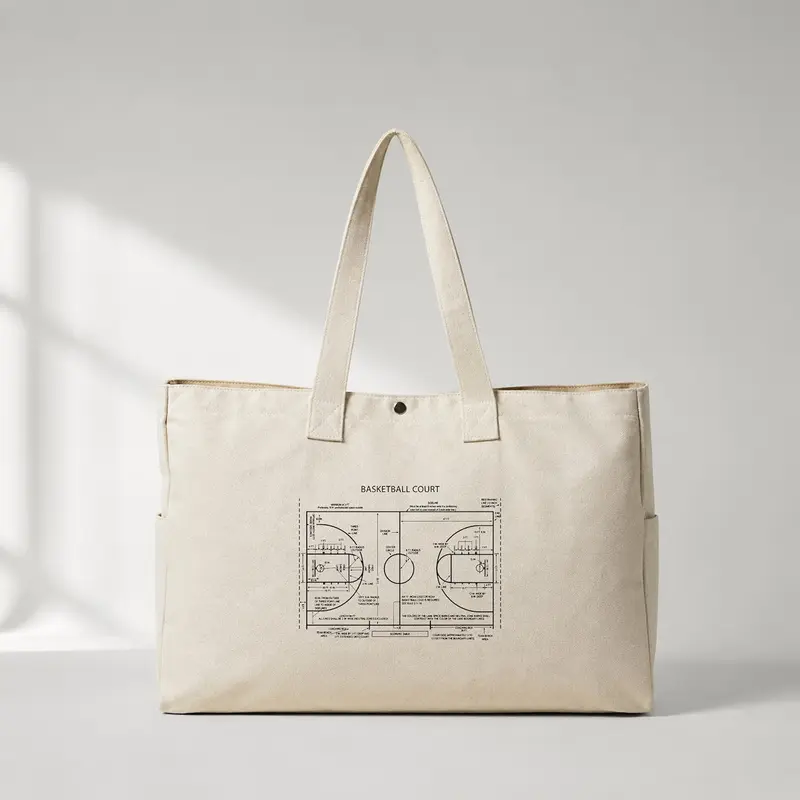 Basketball Court Daily Tote Bag