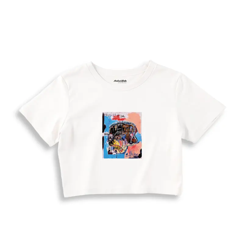 Basquiat Skull (1981) Crop Tişört