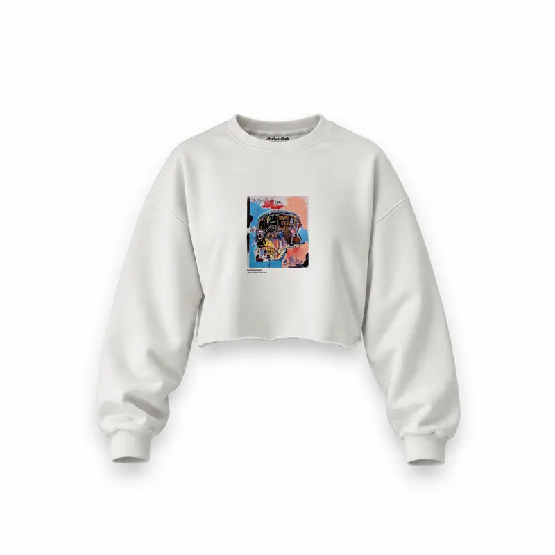 Basquiat Skull (1981) Oversize Crop Sweatshirt