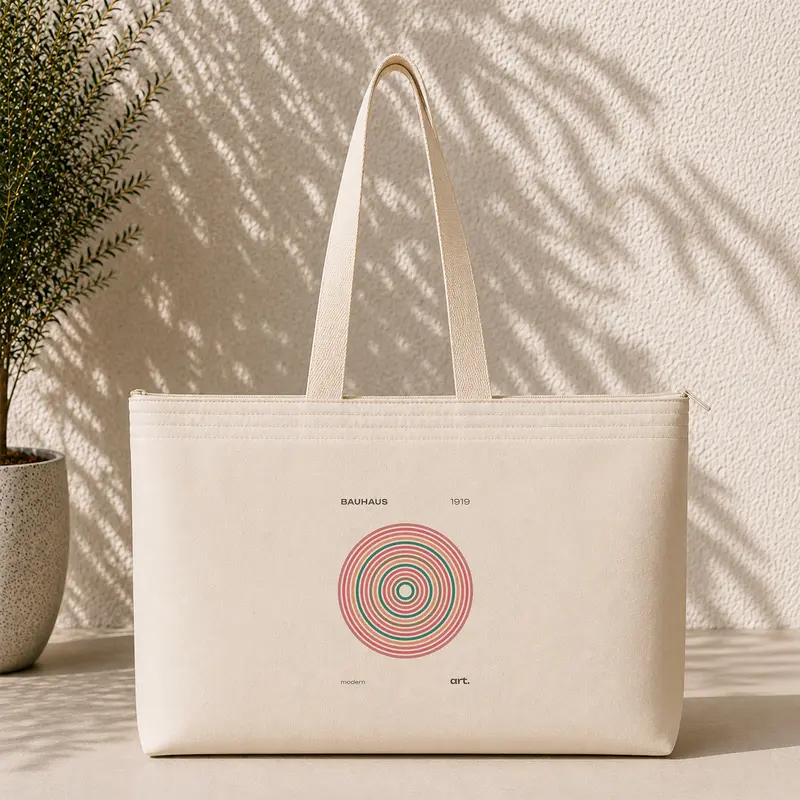 Bauhaus 1919 Circles Modern Art Weekend Tote Bag