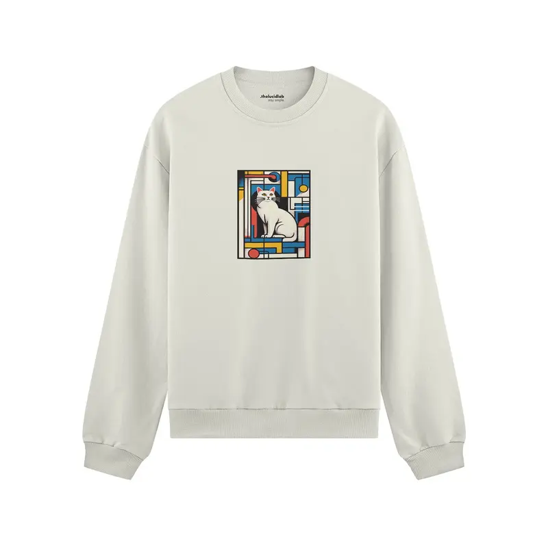 Bauhaus Cat Oversize Sweatshirt