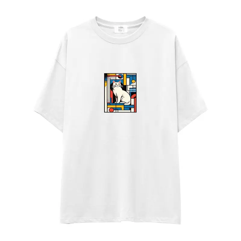 Bauhaus Cat Oversize Tişört