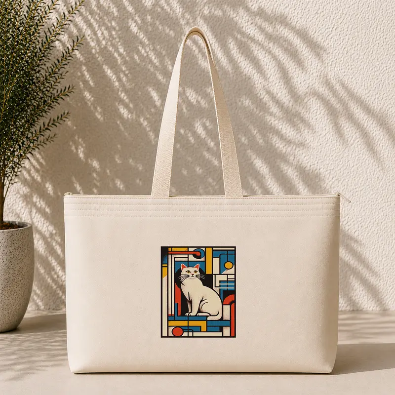 Bauhaus Cat Weekend Tote Bag