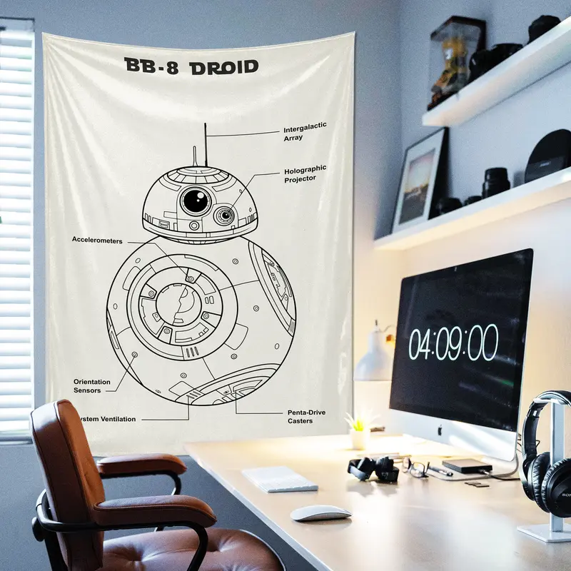 BB-8 Droid Ivory Duvar Örtüsü