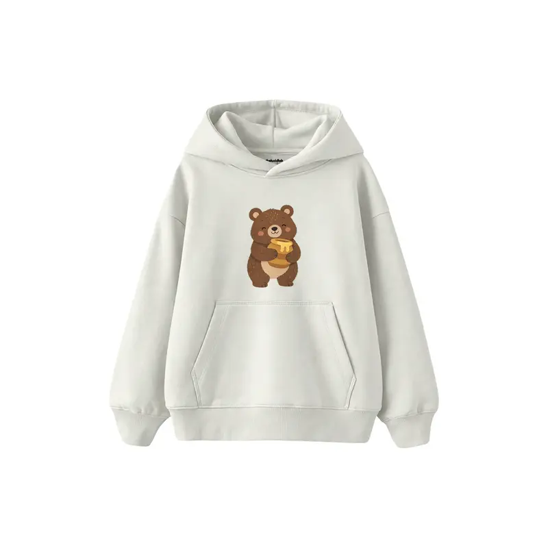 Bear Hugging a Honey Pot Çocuk Hoodie