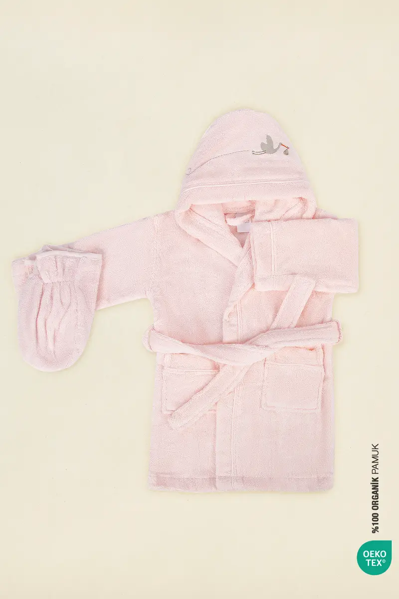 BebeMarin Bambu Çocuk Bornoz Pembe