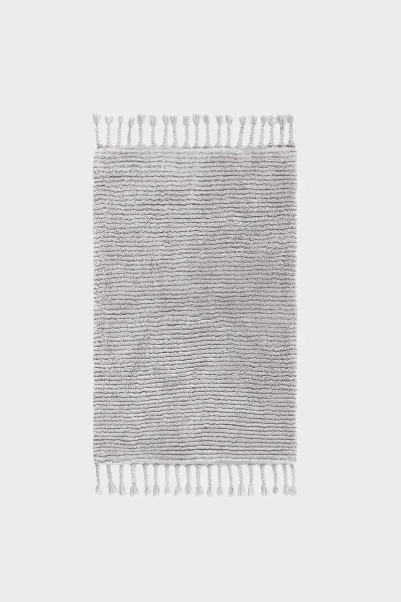 Belina Tekli Bambu Banyo Paspası 50x80 Cm Küllü Gri