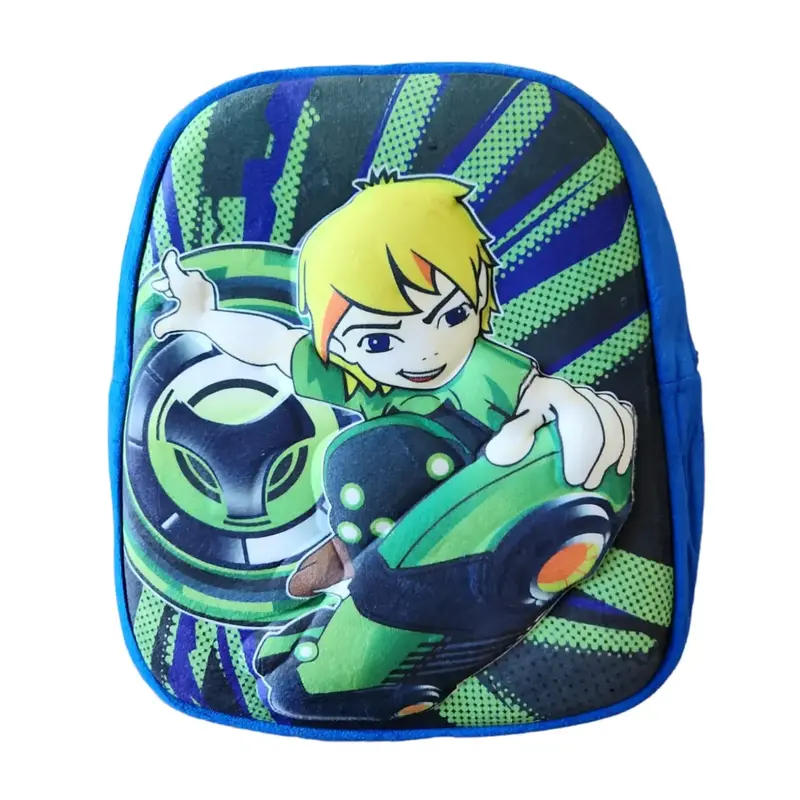 Ben10 Kabartmalı 32 x 28 cm Okul Sırt Çantası Mavi