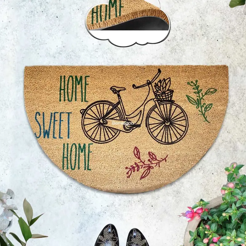 Bicycle Home 45x75cm Doğal Koko Hindistan Cevizi Kapı Önü Paspas Wiekan