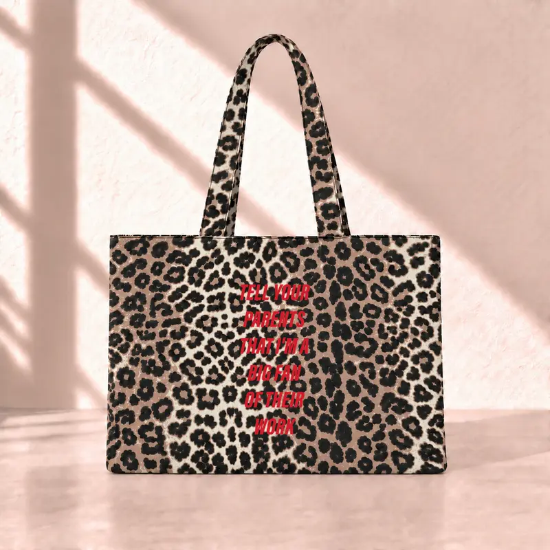 Big Fan Of Their Work Leopard Tote Bag