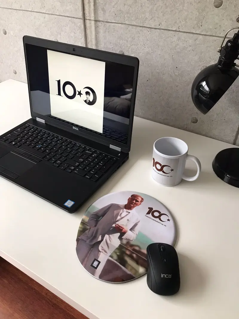 Bilek Destekli Mouse pad ve Kupa Set - Atatürk