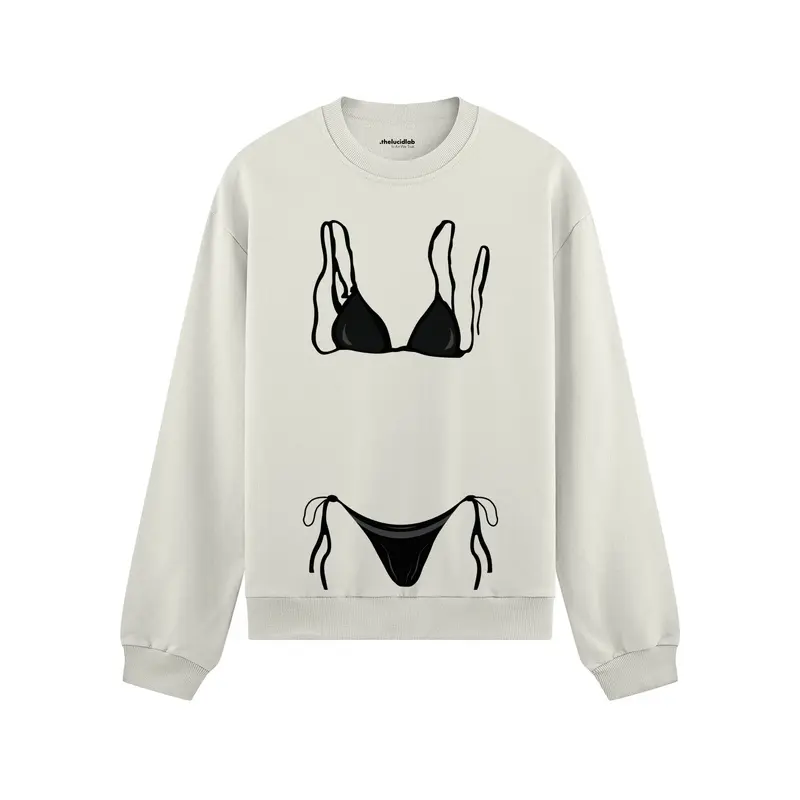 Black Bikini Oversize Sweatshirt