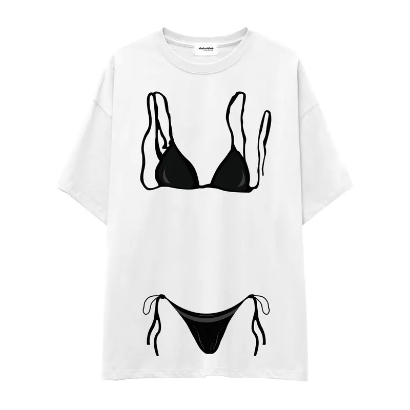 Black Bikini Oversize Tişört