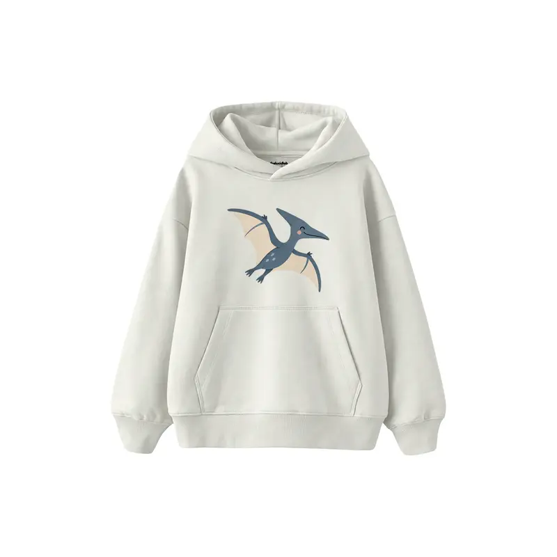 Blue Pterodactyl Gliding Gently Çocuk Hoodie