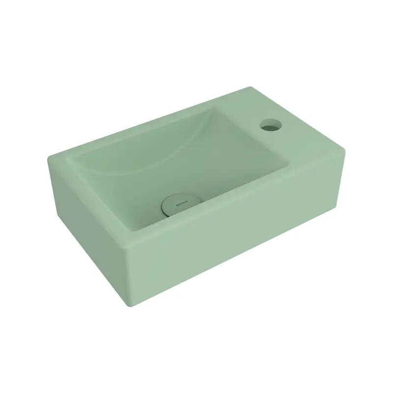 Bocchi Milano Dar Sağ Lavabo 37 Cm - Mat Mi̇nt Yeşi̇l - 1419-033-0126