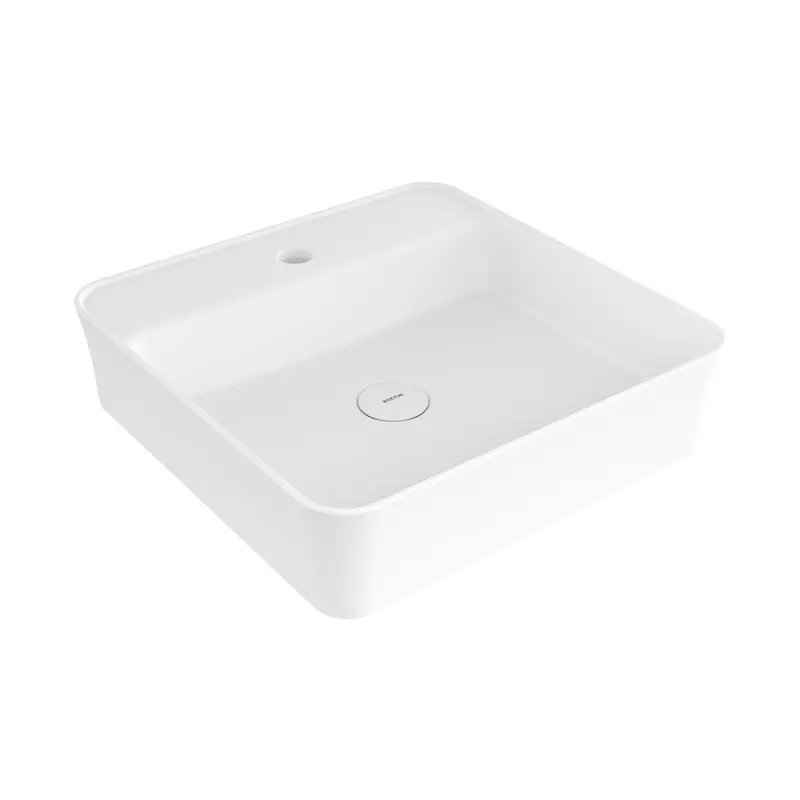 Bocchi Sottile Slim Line Batarya Bankli Kare Lavabo 45X45cm. Mat Beyaz - 1598-002-0126